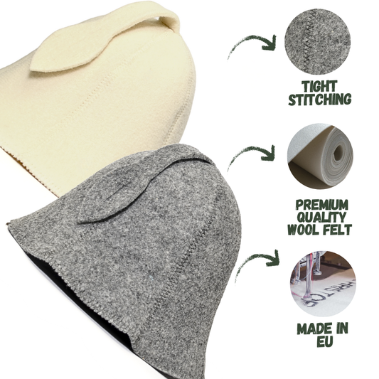 Sauna Hat 100% Wool