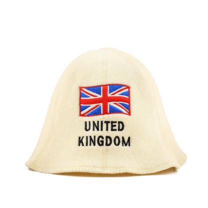 Sauna Hat ‘UK’, 100% Wool