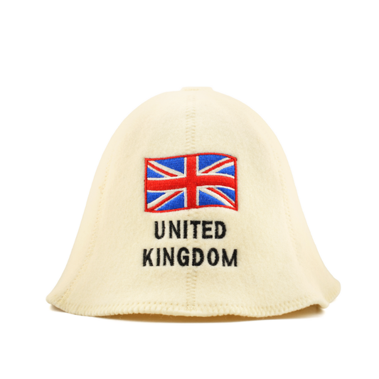 Sauna Hat ‘UK’, 100% Wool