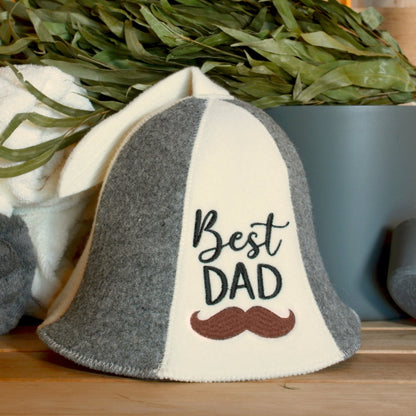 Best Dad Sauna Hat - Father's Day Gift, Wool Felt