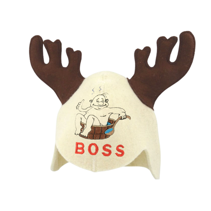Sauna Hat ‘Moose’, 100% Wool