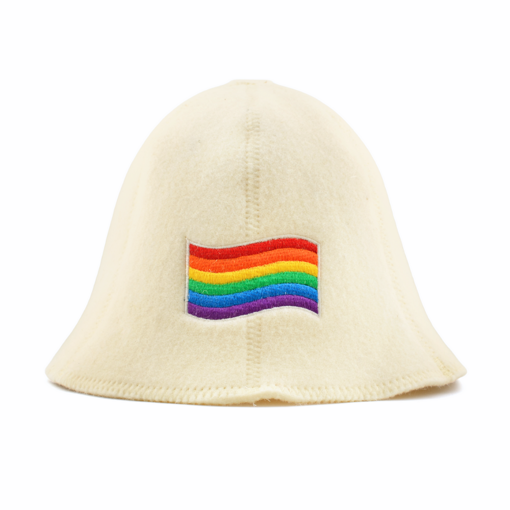 Sauna Hat ‘LGBTQ+’, 100% Wool