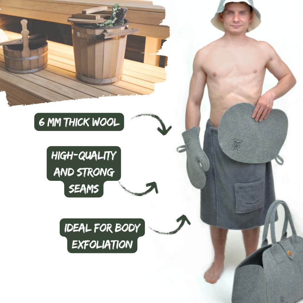 Sauna Wool Glove – Natural Heat Protection for Sauna