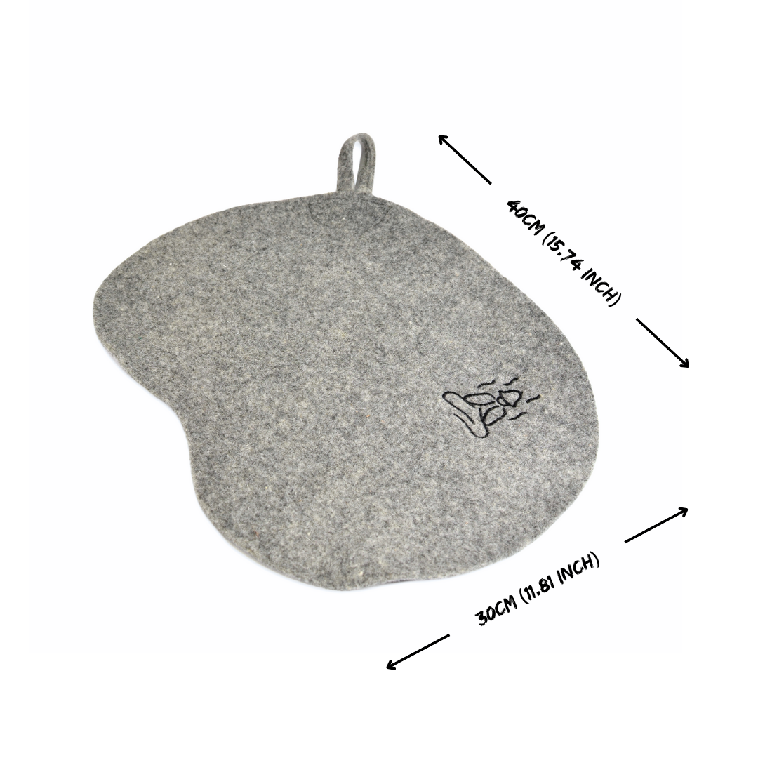 Handmade Sauna Wool Felt Seat Pad