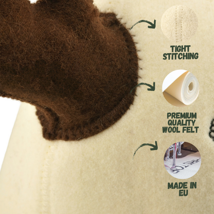 Sauna Hat ‘Moose’, 100% Wool
