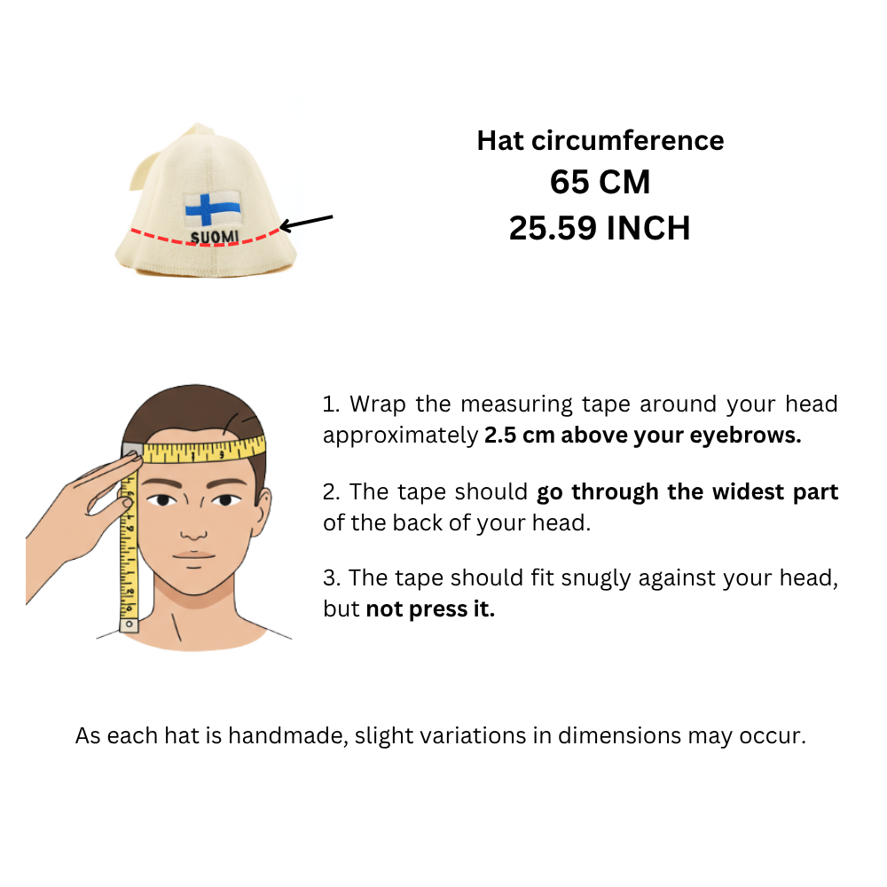Sauna Hat ‘Suomi’, 100% Wool
