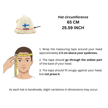 Sauna Hat ‘Suomi’, 100% Wool