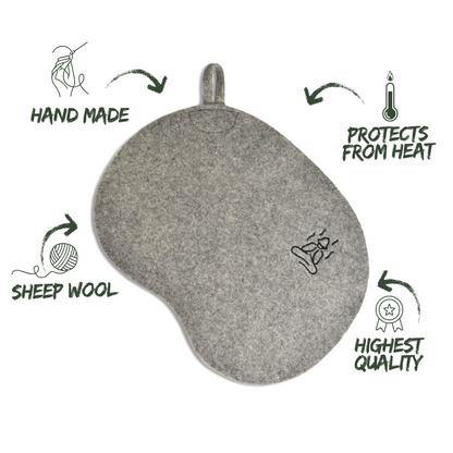 Handmade Sauna Wool Felt Seat Pad