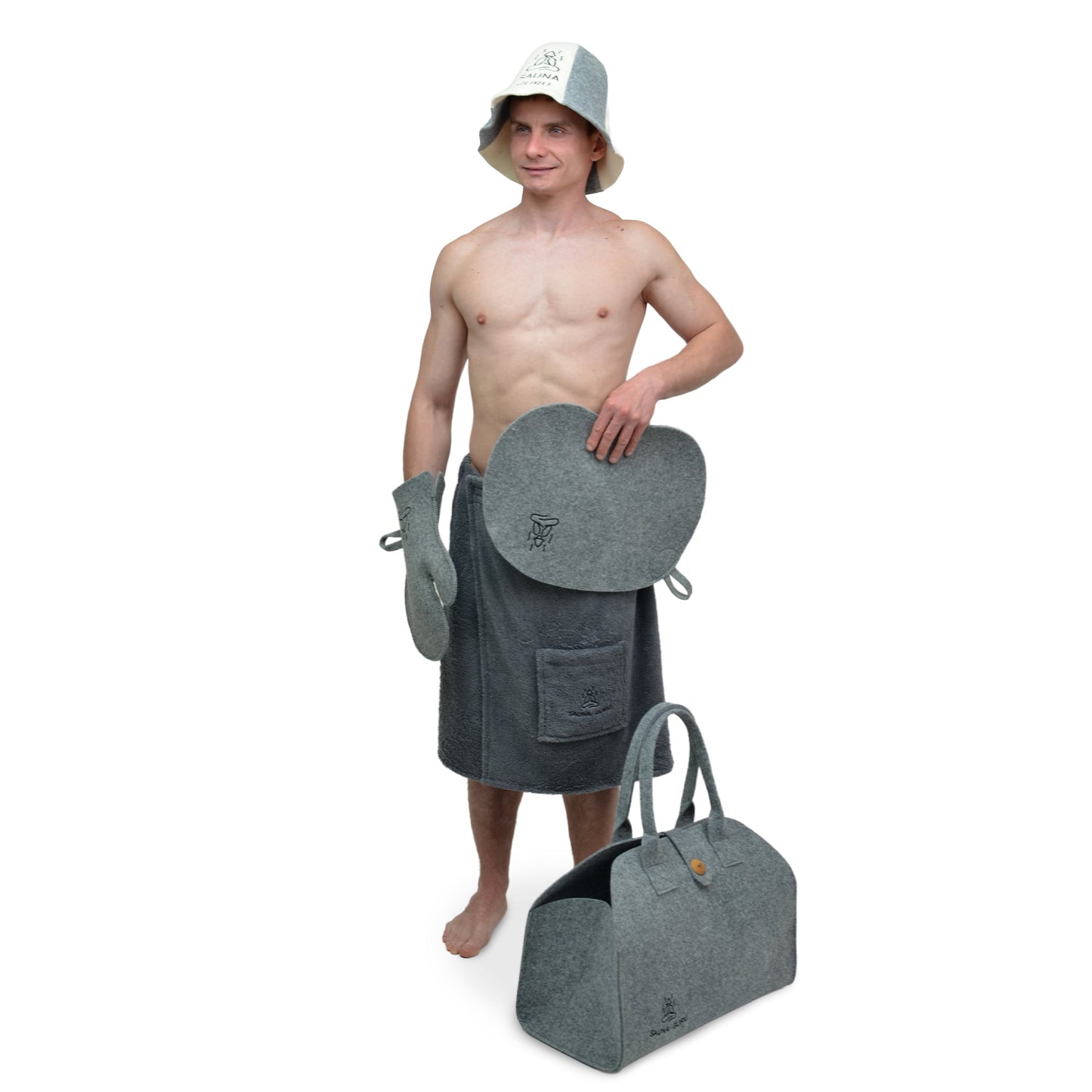 Handmade Sauna Wool Felt Seat Pad