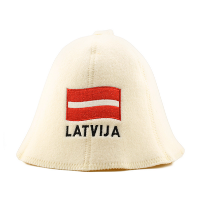 Sauna Hat ‘Latvia’, 100% Wool