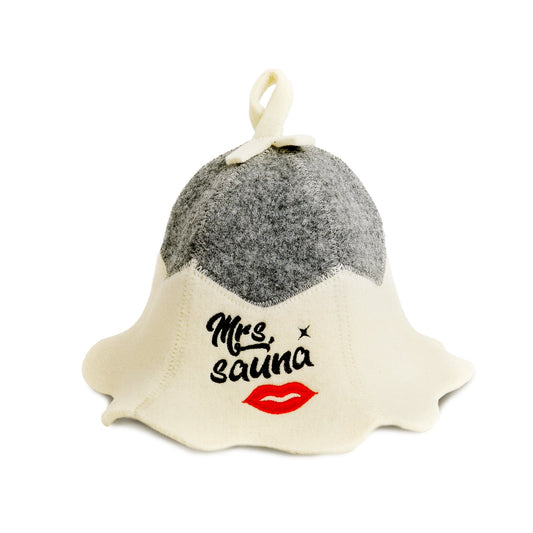Sauna Hat ‘Mrs. Sauna’, 100% Wool