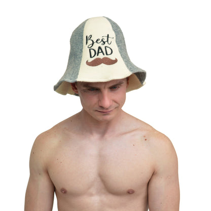 Best Dad Sauna Hat - Father's Day Gift, Wool Felt