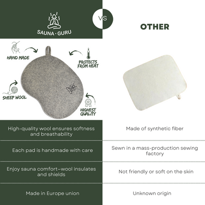 Handmade Sauna Wool Felt Seat Pad