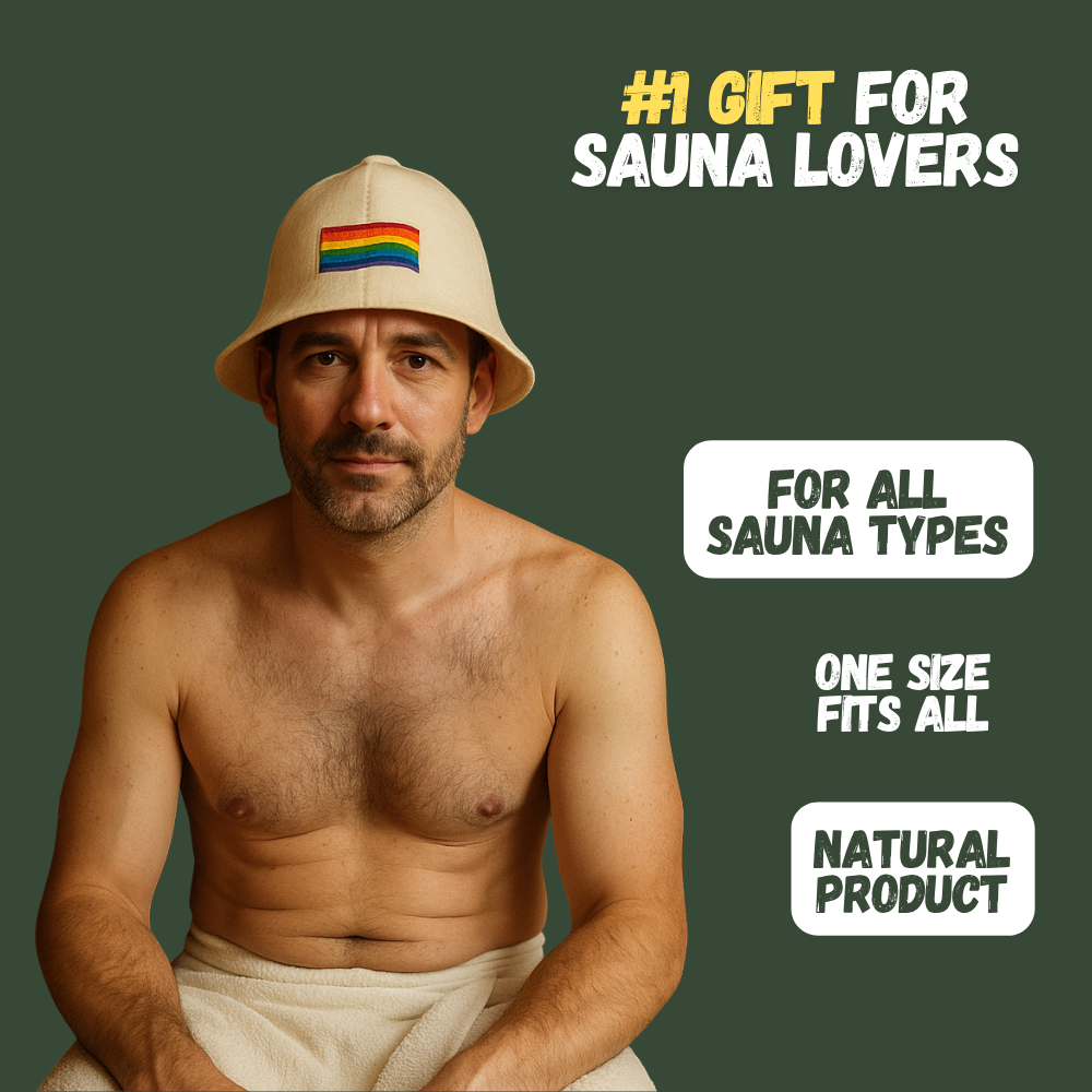 Sauna Hat ‘LGBTQ+’, 100% Wool
