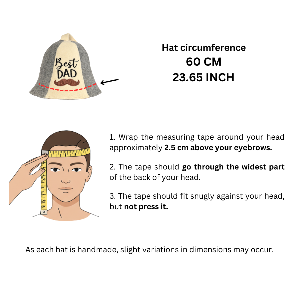 Best Dad Sauna Hat - Father's Day Gift, Wool Felt