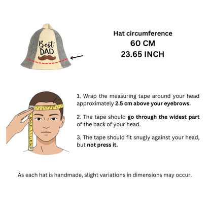 Best Dad Sauna Hat - Father's Day Gift, Wool Felt