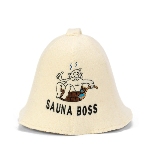 Sauna Hat ‘Sauna Boss’ 100% Wool