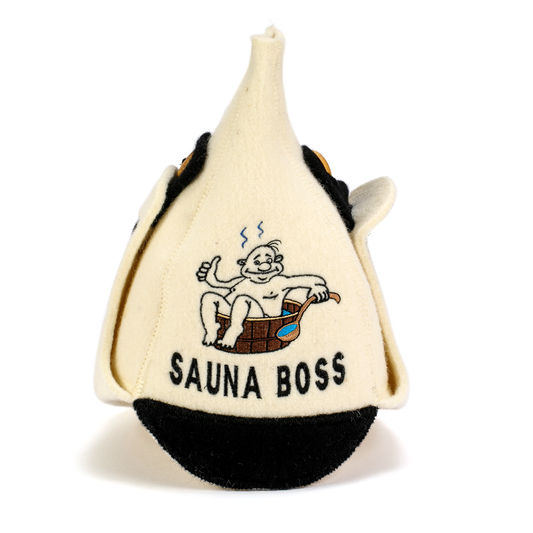 Sauna Hat ‘Sauna Boss’ 100% Wool