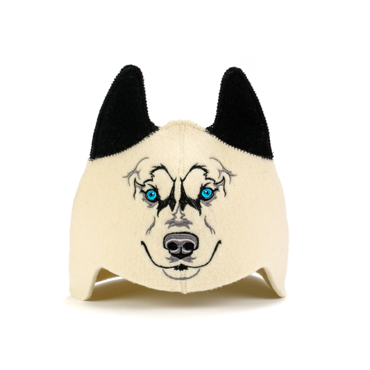 Children’s Sauna Hat ‘Wolf’, 100% Wool