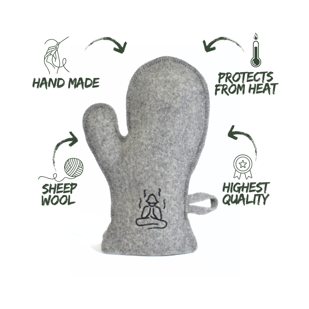 Sauna Wool Glove – Natural Heat Protection for Sauna