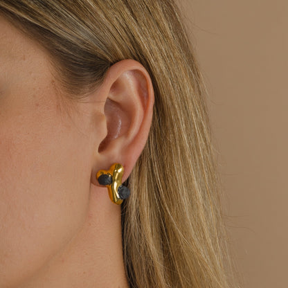 "Adalet" ooak porcelain earrings