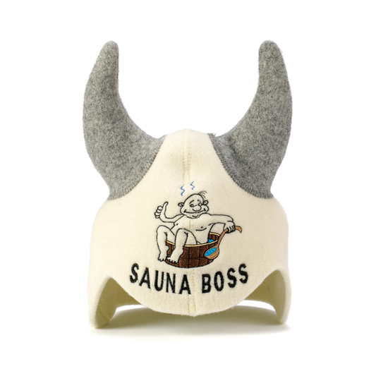 Sauna Hat ‘ Sauna Boss’ 100% Wool