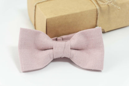 Dusty rose wedding bow tie |  Dusty rose pre-tied bow tie