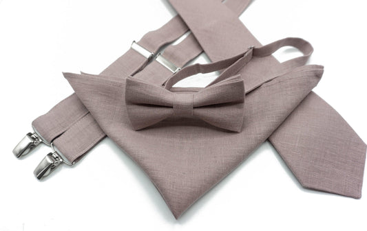 Taupe Wedding Ties Set for Groomsmen and Men