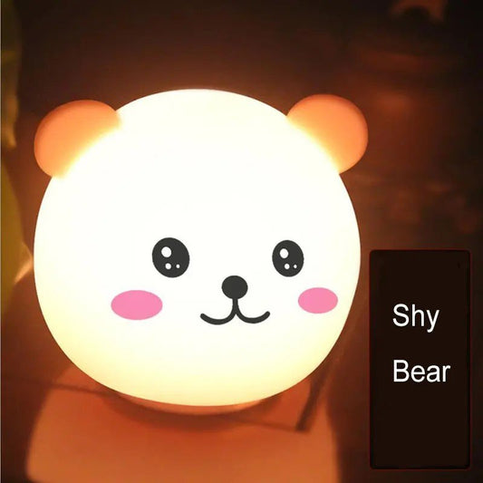 Meškiuko Naktinė Lemputė - Mielas Gyvūnėlis LED Vaikams