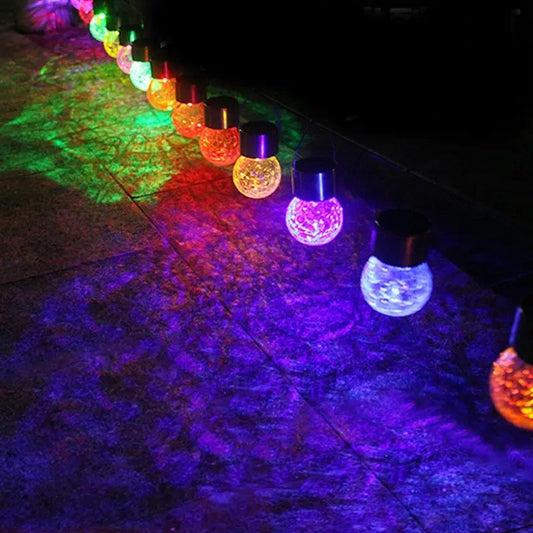 Suaižėję Kamuoliukai Saulės Šviestuvas - Unikalus LED Dizainas (4 vnt.)