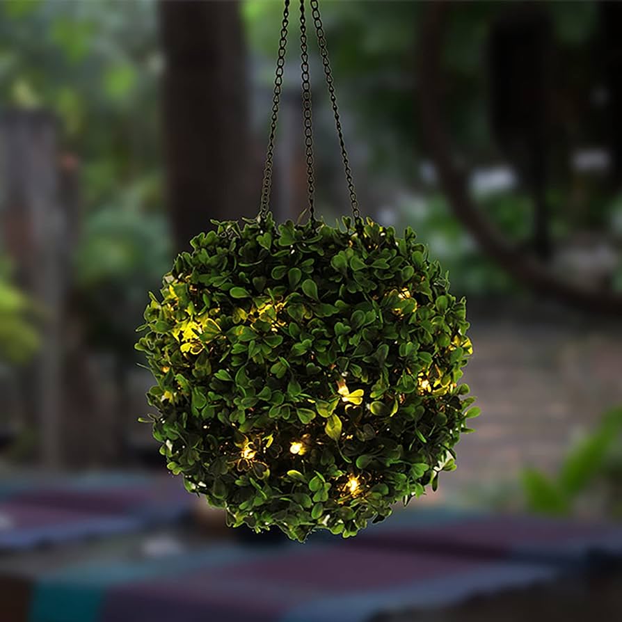 Žalias Žolės Kamuolys Saulės Šviestuvas - Natūralus LED Apšvietimas