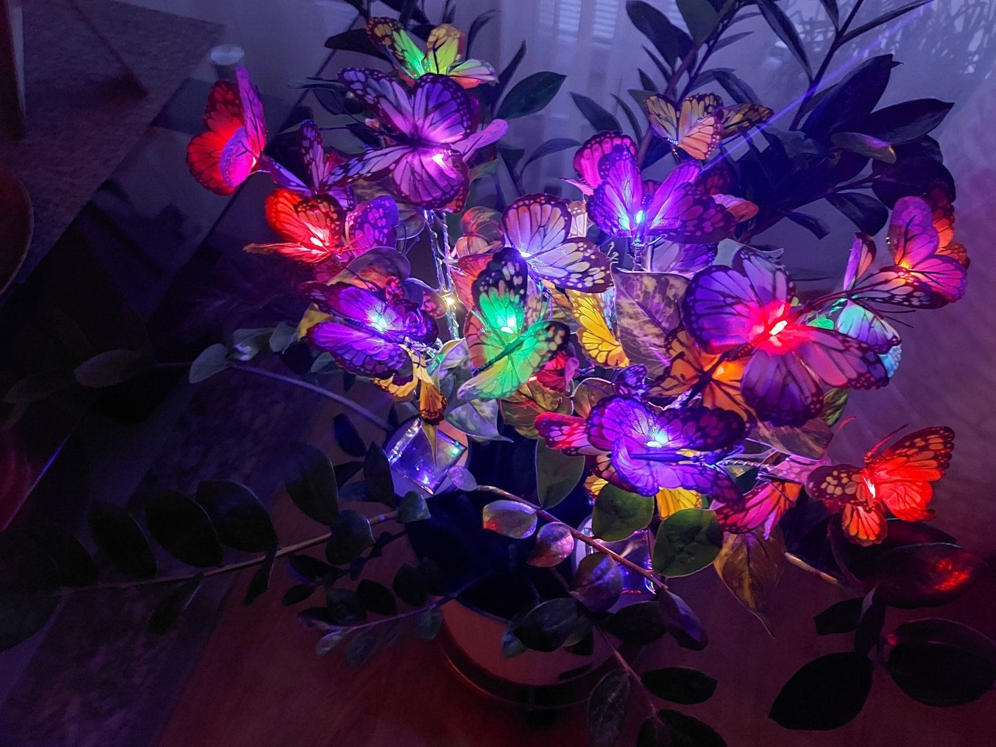 Drugelių Puokštė Saulės Šviestuvas - Spalvingi Gyvūnų LED (2 vnt.)