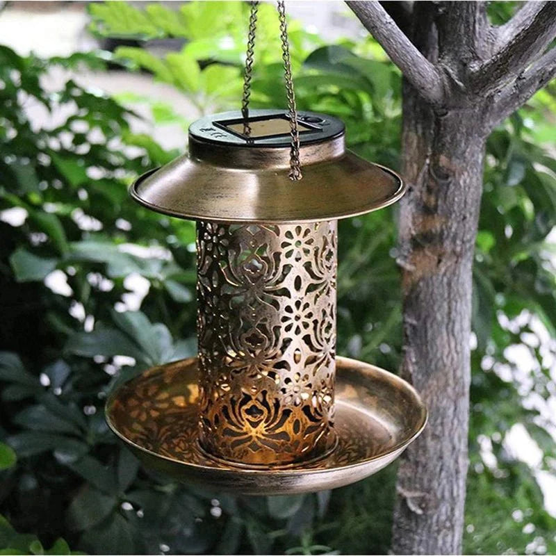 Saulės Šviestuvas Paukščių Lesyklėlė - Dviguba Funkcija LED